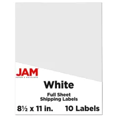 JAM Paper Shipping Labels, 8.5" x 11" White