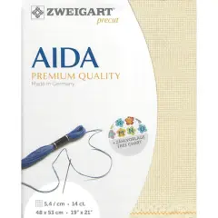 Zweigart&reg; Stern-Aida 14 Count Pre-Cut Fabric Platinum