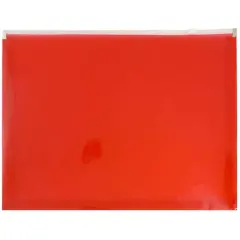 JAM Paper 9.75" x 13" Zip Closure Letter Booklet Plastic Envelopes, 12ct. Light Red