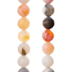 Fire Agate Faceted Round Beads, 10mm by Bead Landing&trade;
