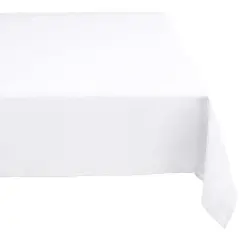 DII&reg; 84" White Polyester Tablecloth