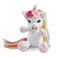 Intermediate Unicorn Amigurumi Crochet Kit by Loops & Threads&reg;