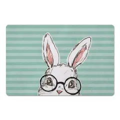 Bunny With Glasses 18" x 27" Floor Mat