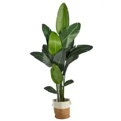 7ft. Artificial Travelers Palm Tree with Basket