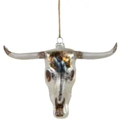 Longhorn Glass Christmas Ornament