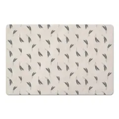 Feather Grass Floor Mat Cream and Emerald