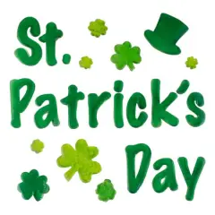 St. Patrick's Day Shamrock Gel Window Clings