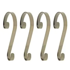 Haute Decor Stocking Scroll&reg; Antique Brass Stocking Holders, 4ct.
