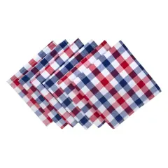 DII&reg; Red & Blue Check Cloth Dinner Napkins, 6ct.