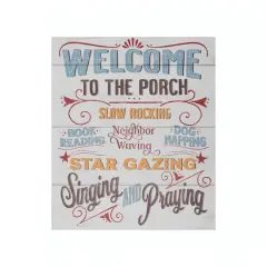 Hello Honey&reg; Welcome to the Porch Wood Wall D&eacute;cor