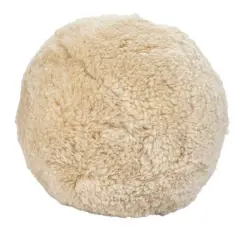 Hello Honey&reg; 12" Cream Soft Sheepskin Orb Pillow