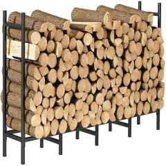 NEX&trade; 63" Heavy Duty Outdoor Metal Firewood Storage Rack