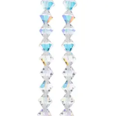 Preciosa Glass Crystal Bicone Beads, 8mm by Bead Landing&trade; Crystal AB