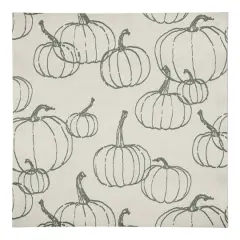 Gray Multi Pumpkin Pattern Cotton Twill Napkin