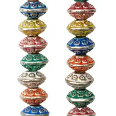 Multicolor Metal Rondelle Beads, 6mm by Bead Landing&trade;
