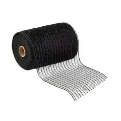 5.5" x 45ft. Mesh Wide Ribbon by Celebrate It&reg; Black