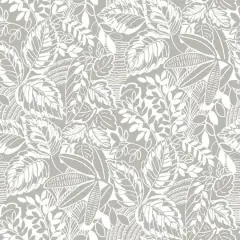 RoomMates Vintage Batik Jungle Peel & Stick Wallpaper Gray/White