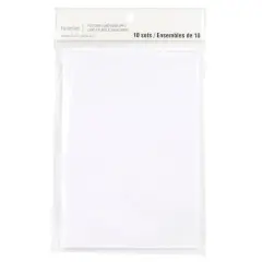 10 Sets of White Flat Cards & Envelopes by Recollections&trade;, 5" x 7"