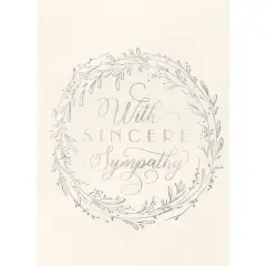 JAM Paper Sympathy Wreath Blank Cards & Envelopes Set, 25ct.