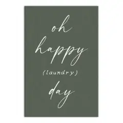 Oh Happy Laundry Day 12" x 18" Canvas Wall Art
