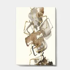 Designart - Gold Glam Squares III - Modern & Contemporary Premium Canvas Wall Art