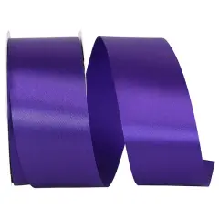 JAM Paper 1.875" x 50yd. Single Face Satin Allure Ribbon Regal Purple