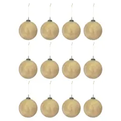 Hello Honey&reg; 12 Pack 4" Gold Glass Seeded Ball Ornaments