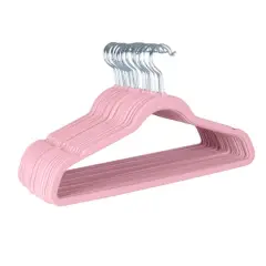 Laura Ashley Slim Velvet Hangers, 25ct. Blush