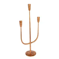Hello Honey&reg; 21.5" Copper Metal Candelabra