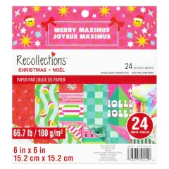 6" x 6" Merry Maximus Double-Sided Paper Pad, 24 Sheets by Recollections&trade;
