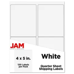 JAM Paper Extra Large Shipping Address Label Stickers White