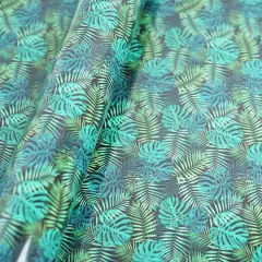 Green Tropical Leaves Heat Transfer Vinyl by Make Market&reg;