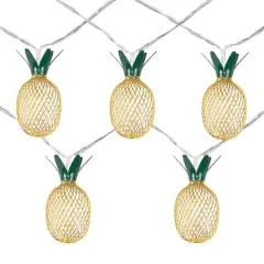 10ct. LED Gold Pineapple String Lights