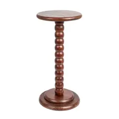 Hello Honey&reg; 25" Stacked Pedestal Cocktail Side Table Dark Chestnut