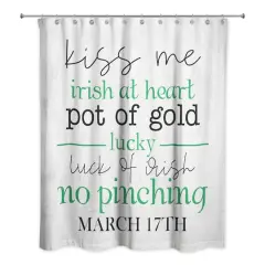 Irish St Patricks Saying Shower Curtain 71" x 74" Shower Curtain