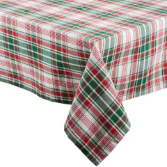 DII&reg; 52" Yuletide Plaid Tablecloth
