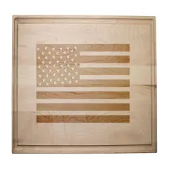 17" American Flag Maple Cutting Board