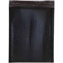 JAM Paper 10" x 13" Bubble Padded Mailers with Self Adhesive Closure, 12ct. Black Matte