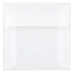 JAM Paper Clear Square Translucent Vellum Invitation Envelopes, 25ct.