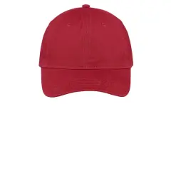 Port & Company&reg; Brushed Twill Low Profile Cap Red
