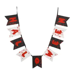 6ft. Red, White & Black Halloween Banner Garland by Ashland&reg;