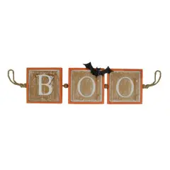 27.5" Distressed BOO Halloween Decorative Hanging Banner