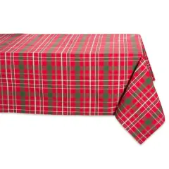 DII&reg; 52" Tartan Holly Plaid Tablecloth