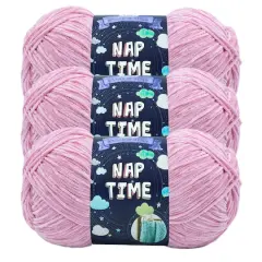 3 Pack Lion Brand&reg; Nap Time&reg; Yarn Pink
