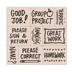 Hero Arts&reg; Big 'n' Little Notes From The Teacher Woodblock Stamps