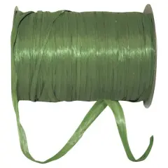 JAM Paper 1/4" Matte Raffia Ribbon, 100yd. Olive