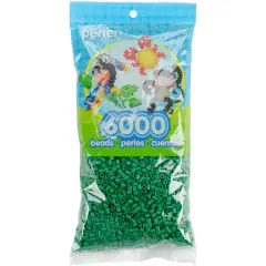 Perler&trade; Dark Green Beads, 6,000ct.