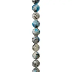 Blue & White K2 Stone Round Beads by Bead Landing&reg;, 8mm