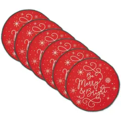 DII&reg; Be Merry & Bright Embellished Placemats, 6ct.