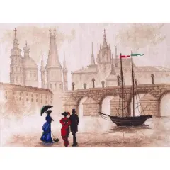 Charivna Mit Windy Town Cross Stitch Kit